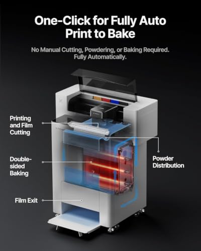 Image of xTool DTF Printer Bundle, 14'' A3 with Shaker Oven and Air Purifier, Dual I1600 Printheads, One-Click Print-to-Bake, Multi-Fabric Compatible, 24 /7 Auto-Maintenance