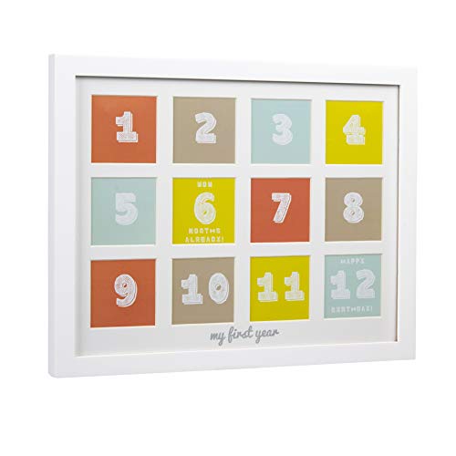 First Year Picture Frame for Baby Photos 12 Months Keepsake Large