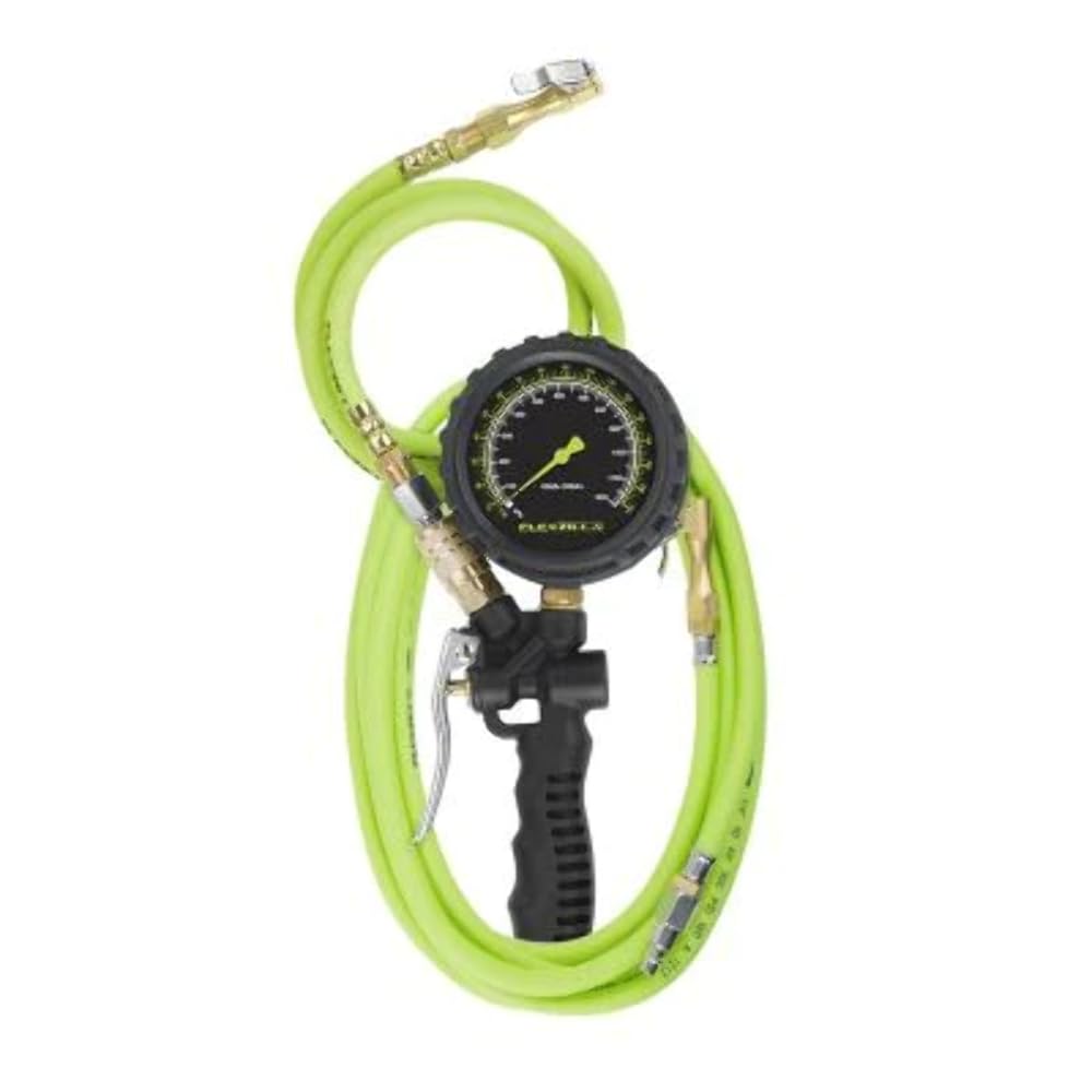 Flexzilla Inflator Kit with 3 ft. and 15 ft. Quick Connect Hose, Lock-On Chuck (0-170 PSI) - AL2025FZ-2