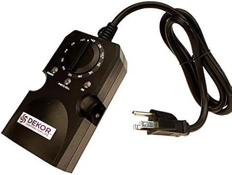 DEKOR Outdoor Light Timer Dusk to Dawn - Waterproof Photocell Sensor with 2 Grounded Outlets for Landscape, Deck, Garden & Christmas Lights, IP63, 1-8 Hour Daily Outdoor Timer
