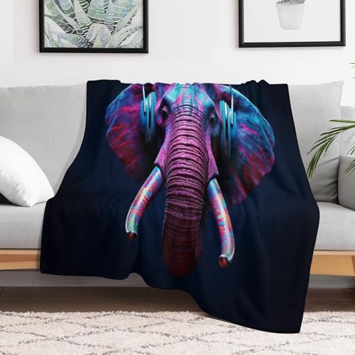 Manta de elefante de franela tacto aterciopelado y acabado premium 140x180 cm 3