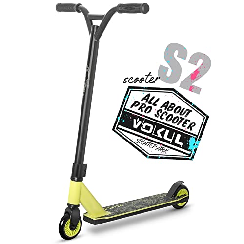 VOKUL Patinete de truco para niños para niños, patinete profesional para adolescentes, regalo de alto rendimiento para niños, 10 trucos de la calle de skatepark