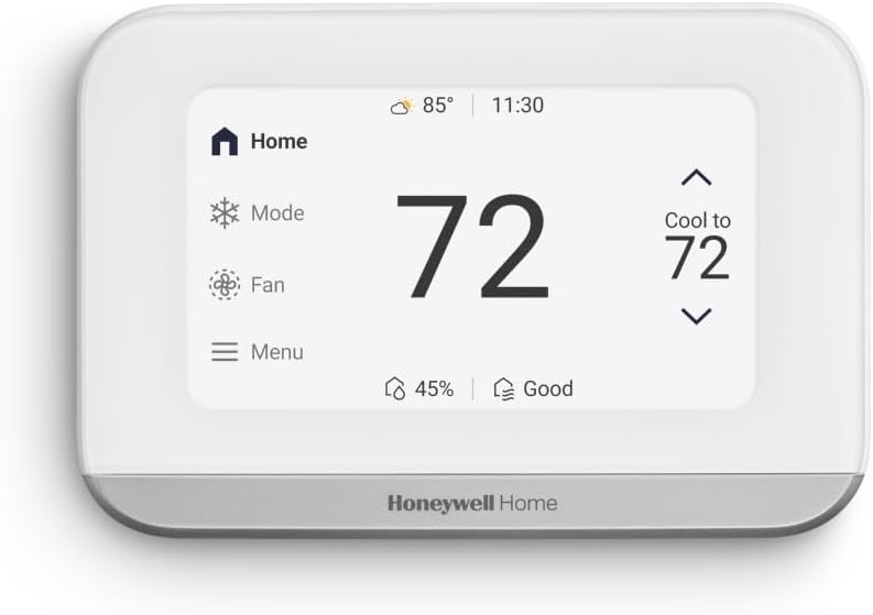 X7S Smart Wi-Fi Programmable Thermostat, White | Humidity Monitoring, 4.3" Customizable Touchscreen Display, Sensor Feature, Energy Star, Works w/Alexa, Matter, Apple, Google