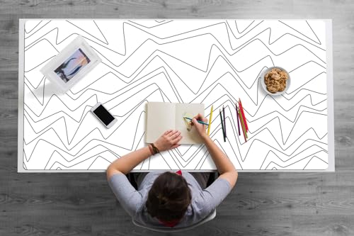 Desk Mat 120x60 cm protection des surfaces imperméable en vinyle PVC
