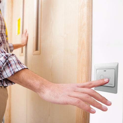 Visionis 8 Pack FPC-7452 VIS-7030 White Wide Push To Exit Button Indoor Only For Access Control NC, COM And NO Outputs