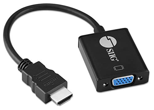 Best Deal Cheap 🛒 SIIG CE-H22311-S1 Aluminum HDMI to VGA Adapter Converter with Audio 60% Off Discount SIIG CE-H22311-S1 Aluminum HDMI to VGA Adapter Converter with Audio