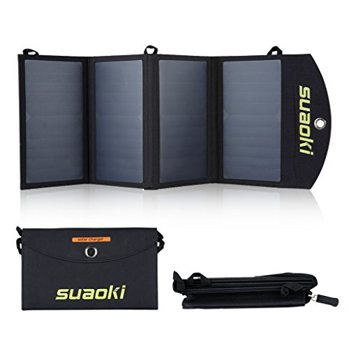 SUAOKI 25W Cargador de Panel Solar porttil, Placa Solar Plegable, con 2 USB Puerto de tecnologa...