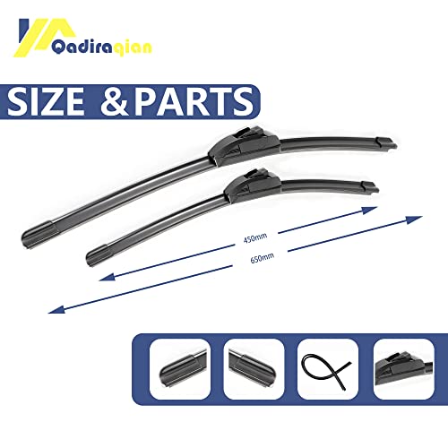 26''+18'' Inch Wiper Blade(S) Windshield,Replacement For Honda Hrv 2022-2016,Civic 2020-2016,Insight 2020-2016,Accord 2007-2003,Jeep Cherokee 2020-2014,Toyota Camry 2017-2012 Automotive Wipers #TOP1