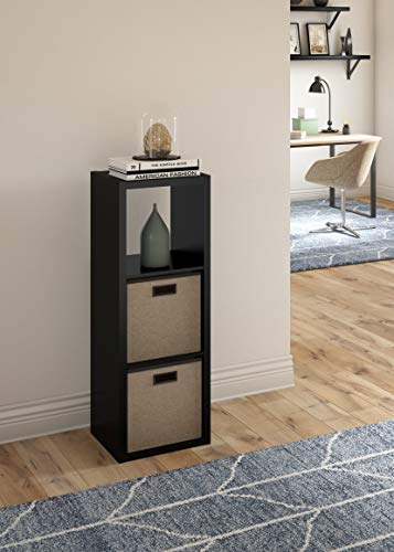 Image of ClosetMaid Decorative Open Back 3-Cube Storage Organizer, Black