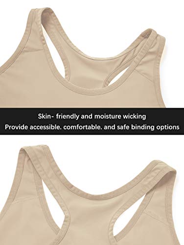 Idtswch Brustbinder für Transgender Brustbinder Half Ftm Binder Brust Kompressions-BH, Nude 167, Groß