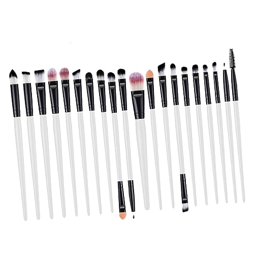 VICASKY 20pièces Kit De Pinceaux Pour Maquillage Yeux Avec Manches Plastique Pour Fard à Paupières Et Eyeliner Portable
