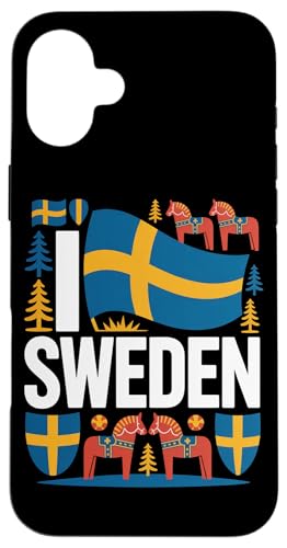 I Love Sweden k  vCh X}zP[X iPhone 16 Plus p