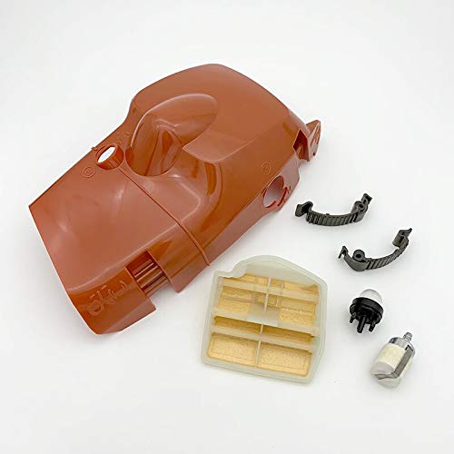 BAIJAC Kit de Filtro de Aire y Combustible con Clip de Cubierta Superior de Cilindro for Husqvarna 445 E 445e 450 450e Piezas de Repuesto de Motosierra de Gasolina