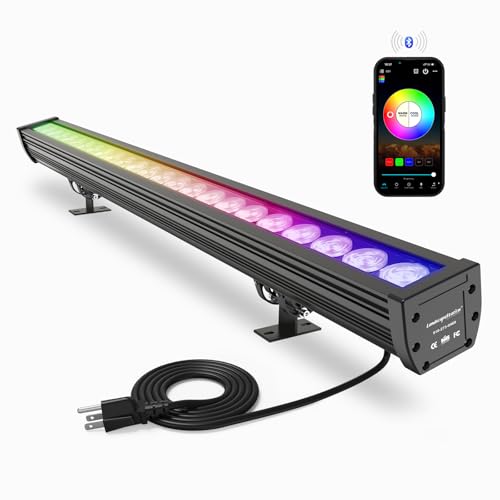 Smart LED Wall Washer Light, 168W RGB+CW Color Changing Linear