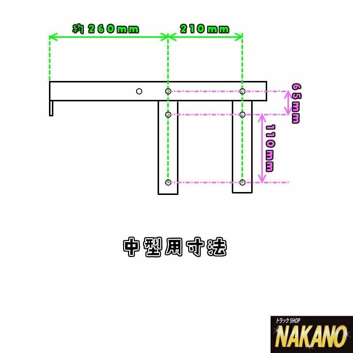 Amazon | トラック用 ナンバー アンドン 取付ステー 中型 運転席