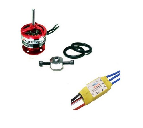 Hobbypower 30a Brushless ESC Speed Controller + Emax 1200kv Brushless Motor