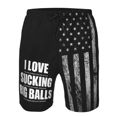 I Love Sucking Big Balls Swim Trunks Hawaiian Beach Short Quick Dry Board Shorts Fit Swimsuit Bathing Suit4
