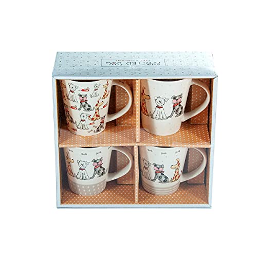 SPOTTED DOG GIFT COMPANY Tazas de Café, Juego de 4 Tazas Desayuno, Tazas de Perro, Taza de Cerámica para Té y Café, Regalo para Amante de los Perros, 360ml/12.2oz - Imagen 5