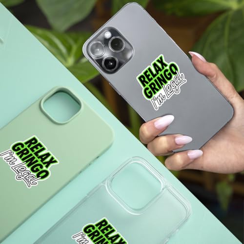 Image of 3Pcs Relax Gringo Im Legal Sticker, Relax Gringo I'm Legal Sticker for Car, Relax Gringo Calcomanias De Mexico Funny Immigrant Calcomanias Mexico Mexican Cactus Stickers for Truck Car Helmet (G3)