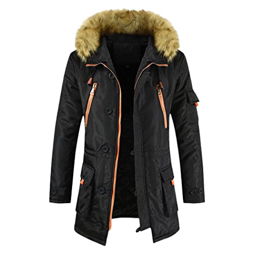 Veste d'hiver homme moyen long idéale pour les sorties au grand froid