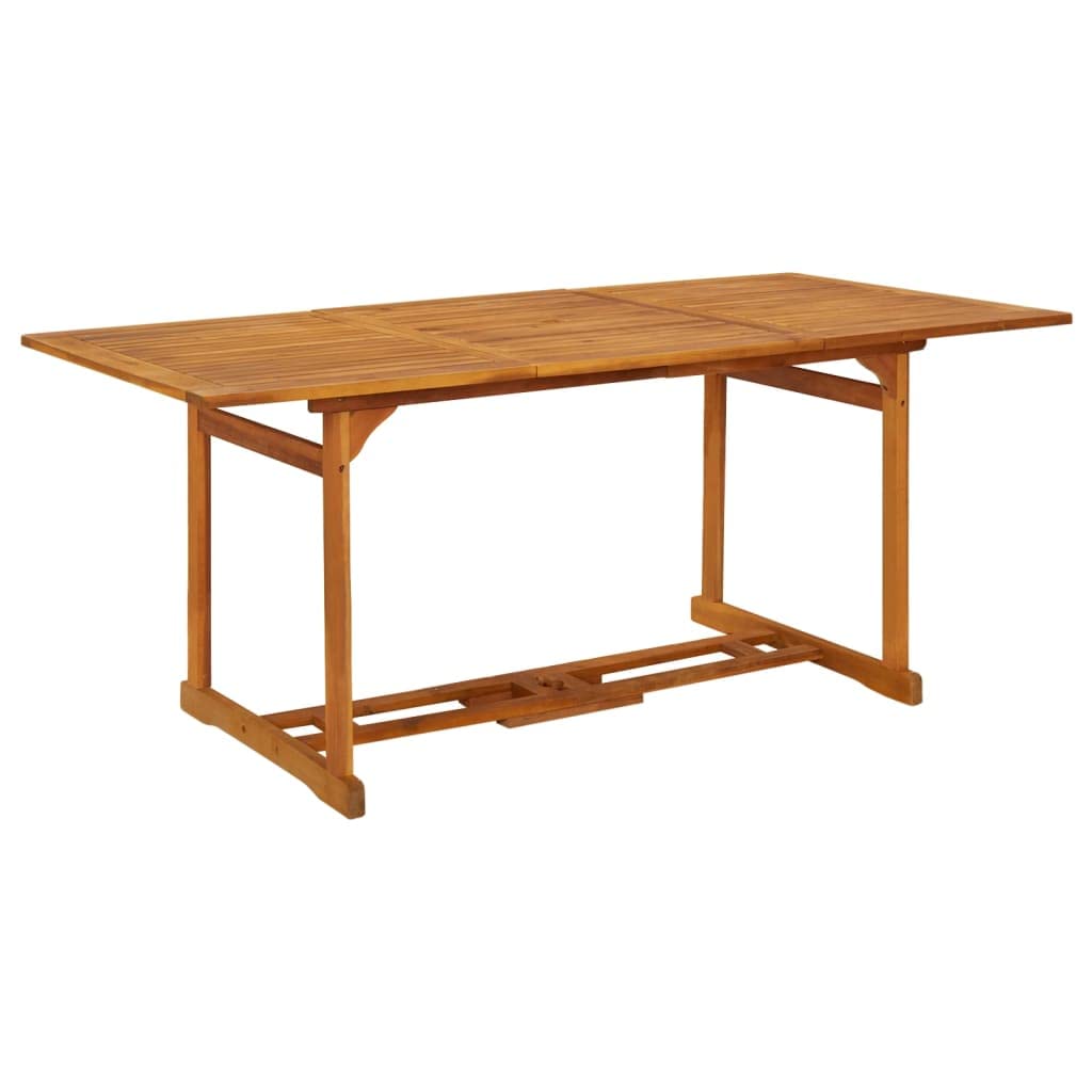 Table de jardin acacia résistante aux intempéries 180x90cm, fini le mobilier extérieur qui s'abîme