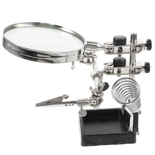 ERINGOGO Pinza Auxiliar De Plancha Eléctrica Soldar Bucles Lechón De Soldadura Pasta De Soldadura Lupa Herramientas Eléctricas Lámpara De Aumento Organizador De Llaves Luz De Noche Metal