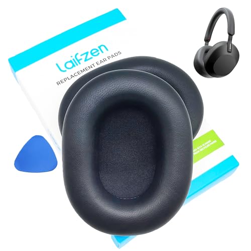 Lambskin XM5 Almohadillas Audífono para Sony WH-1000XM5 Reemplazo de Cuero de Oveja Real Almohadillas Auriculares (Negro) miniatura 1