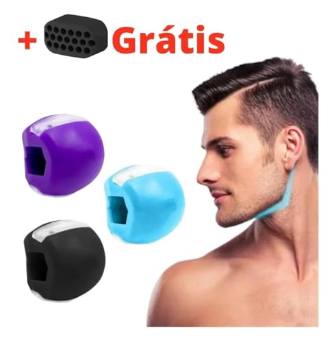 Exercitador e Harmonizador Facial em 3 variedades, nas cores Preto, Azul ou Roxo, com brinde (Azul)