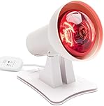 ZUSKYZU Infrarotlampe 150W Infrarot Wärmestrahler mit 3 Stufen Timer, Einstellbarer Temperatur & 90° Einstellbarer Winkel, Rotlicht Infrarotlampe für entspannende Muskelermüdung