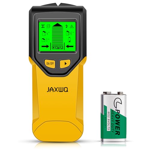 Stud Finder Wall Scanner - 5 in 1 Stud Finder Tool w/Smart Chip and HD LCD Display, Stud Detector Beam Finders for the Center and Edge of Wood AC Wire Metal Studs Joist Pipe (‎Banana)
