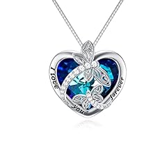 E-Two dragonflies-Blue Heart Crystal