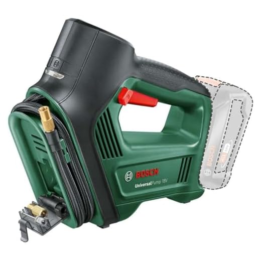Bosch Home and Garden Bomba de aire/compresor aire Bosch, universal 18 V (sin batería, sistema V, para neumáticos automóviles, motocicletas y bicicletas, 150 PSI, 10,3 bar, embalaje cartón)