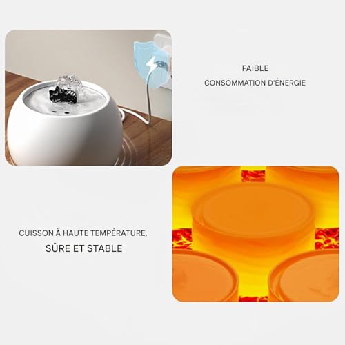 Fuente de agua para gatos con sensor automático y diseño 3D portátil 8
