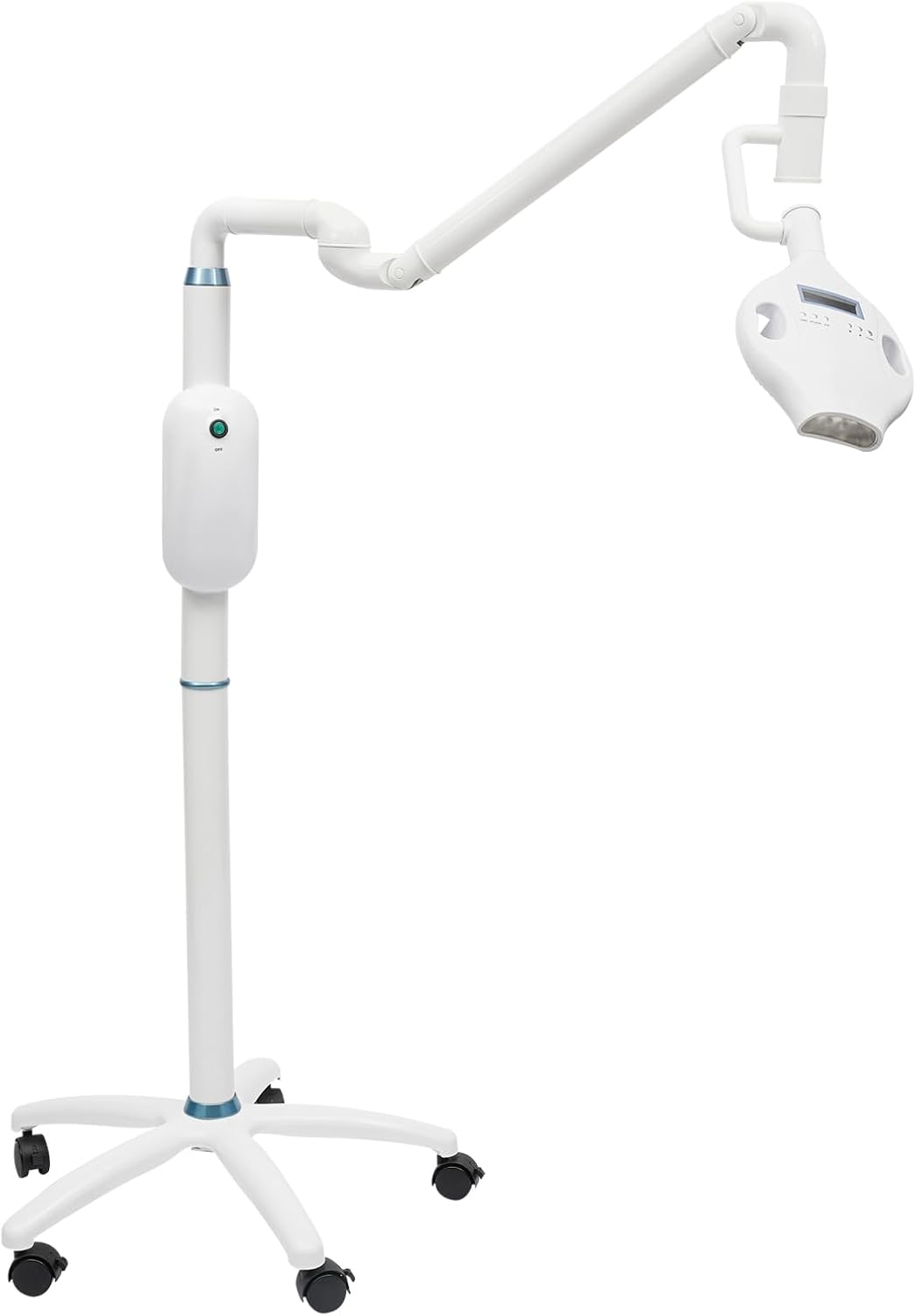 Professional Teeth Whitening Machine LED Light, Mobile Dental Teeth Whitening Lamp Bleaching, Tooth Whitener 3 Colors Blue/Red/Purple Light 40W 8pcs LED, Floor Stand Type