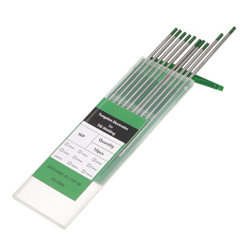 HARFINGTON 10pcs TIG Welding Tungsten Electrodes 1/8" x 7" Pure for Stainless Steel Welding