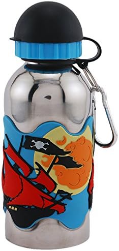 NameStar Kid's Skeleton Pirate Ship Water Bottle