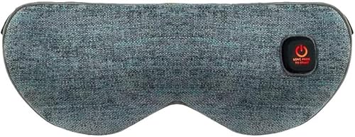 KryZaroUSB充電式 ブラック 3段階スチームシルクホットアイマスク 再利用可能 オフィスや旅行に最適