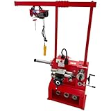 LGXEnzhuo T8465 Disc/Drum Brake Lathe 30/52/85RPM with Electric Hoist for Medium and Large Car Grind Balancing Repair Drum Cutting 1100W 110V