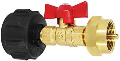 MENSI QCC1 - Adaptador de repuesto de propano para tanque de botella de propano de 1 libra de cilindro de 20 40 libras con válvula controladora de