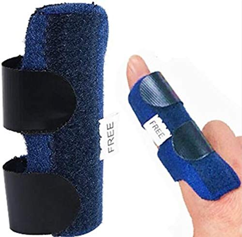 HuaChongChong 指 サポーター ばね指 突き指 腱鞘炎 スポーツ 保護 リハビリ 金属プレート 固定 柔軟 通気性 快適 全指適応 左右兼用 フリーサイズ 調節可能