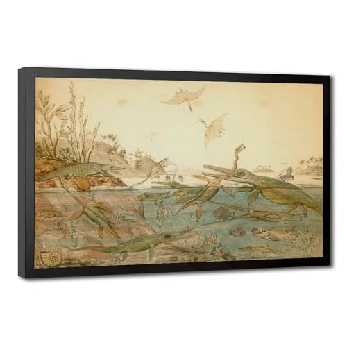 Affiches impressions sur toile Duria Antiquior Henry De La Beche cadre déco murale 20x30
