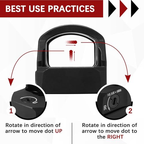 Dagger Defense DDR18, red dot reflex sight- Only for RMR style pistols - Will only fit pistols with RMR footprint and picatinny mount for rifles, 1 MOA, motion activated, multiple brightness settings.