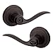 Kwikset Tustin Interior Privacy Door Handle with Lock, Metal, Door Lever For Bathroom and Bedroom, Venetian Bronze Reversible Keyless Turn Lock, with Microban Protection