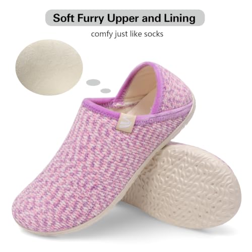 Image of Spesoul Fuzzy House Slippers for Women Men Indoor Closed Back Lightweight Cozy Faux Furry Lining Barefoot House Shoes Slipper Socks for Bedroom Home Office Yoga Outdoor Walking Shoes