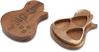 Guitar Pick Case, Wooden Guitar Plectrum Case Box, Gifts for Guitarists