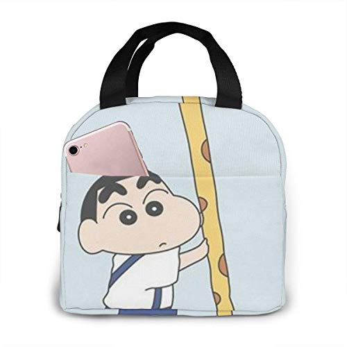 Yuanmeiju Crayon Shin chan con fiambrera de ciervo, fiambrera aislada, contenedores de preparación de comida para mujer, hombre, niños