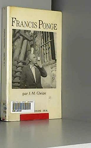 Buy Francis Ponge (Les Contemporains) (French Edition) — BookShops.in