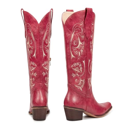 Image of wetkiss Women's Knee High Cowboy Boots