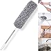 Improved Extra Long Microfiber Duster with Extension Pole (30 to 100 inches) Scratch-Resistant Cover, Bendable, Washable, Lint Free Feather Dusters for Cleaning Roof, Ceiling Fan, Blinds, Cobwebs