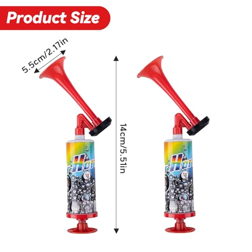 ZHITENG 2 Stück Airhorn Loud Handheld Tröte Air Horn Extrem Laut Hupe Wiederverwendbare, Fanfare Druckluft Tröten Zum Anfeuern für World CupTröte Zum Anfeuern Hupe im Fußballspielen Partys